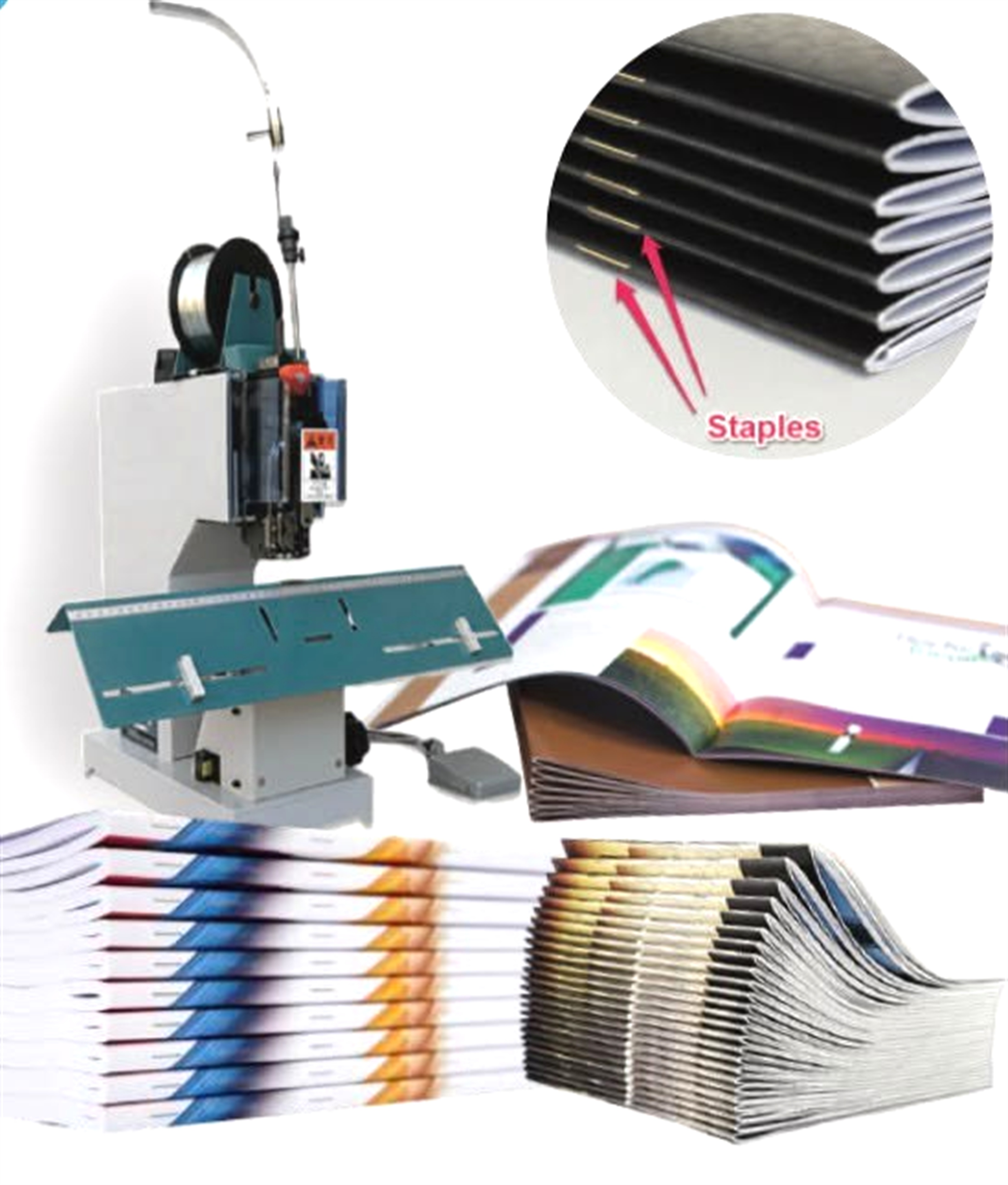 Wire stitching binding